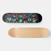 Gloeiende graffiti monsters design persoonlijk skateboard (Horizontaal)
