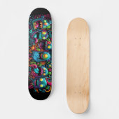 Gloeiende graffiti monsters design persoonlijk skateboard (Voorkant)