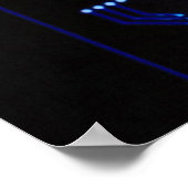 Gloeiende grafische printplaat poster (Hoek)