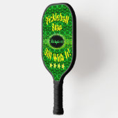 Gloeiende groene ster aangepaste naam pickleball paddle (Links)