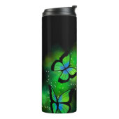 Gloeiende groene vlinders thermosbeker (Gedraaid links)