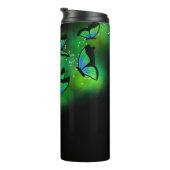 Gloeiende groene vlinders thermosbeker (Geroteerd rechts)