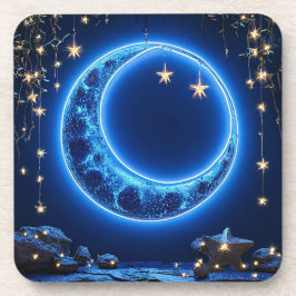 Gloeiende halve maan bier onderzetter