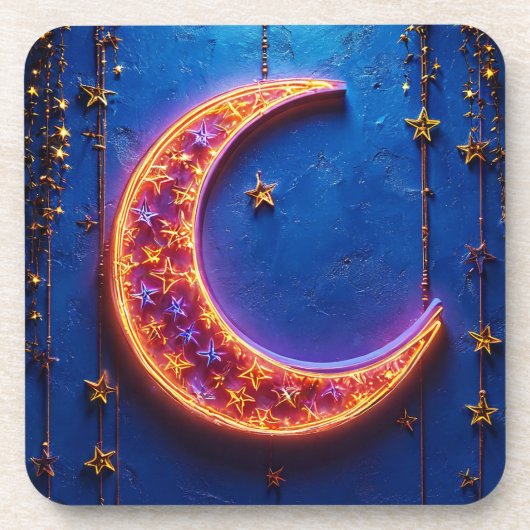 Gloeiende halve maan bier onderzetter (Voorkant)