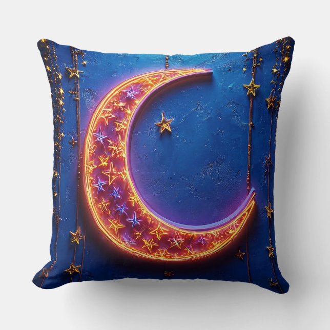 Gloeiende halve maan kussen (Voorkant)