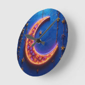 Gloeiende halve maan ronde klok (Hoek)