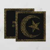 Gloeiende Halve Maan Uitnodiging (Voorkant / Achterkant)