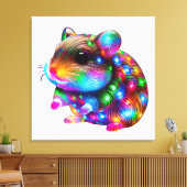 gloeiende hamster canvas afdruk (Insitu (Woonkamer))