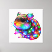 gloeiende hamster canvas afdruk (Voorkant)