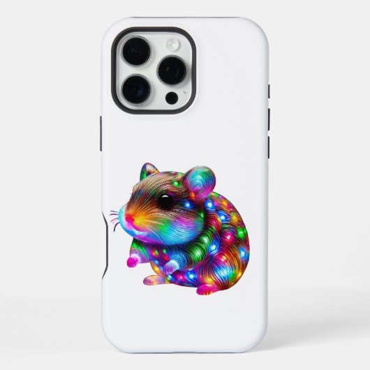 Gloeiende Hamster iPhone Hoesje (Achterkant)