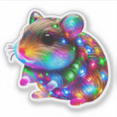gloeiende hamster sticker (Voorkant)