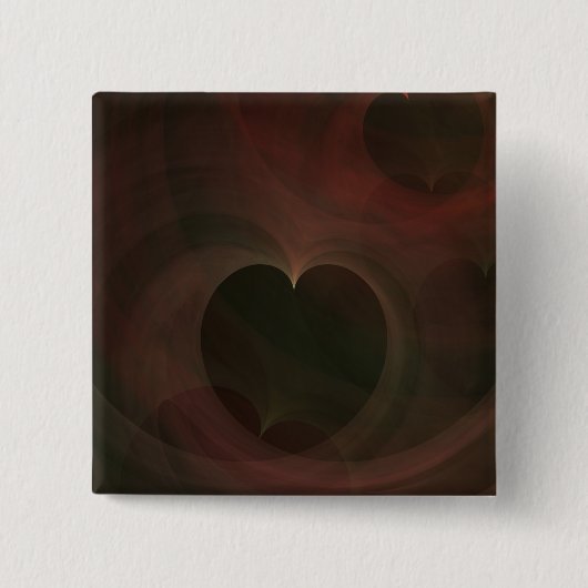 Gloeiende Harten Vierkante Button 5,1 Cm (Voorkant)