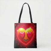 Gloeiende Hartogen Emotie Tote Bag (Voorkant)