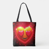 Gloeiende Hartogen Emotie Tote Bag (Achterkant)