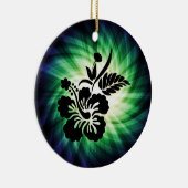 Gloeiende Hawaiiaanse bloemen Keramisch Ornament (Rechts)