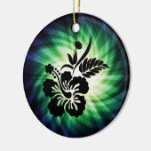 Gloeiende Hawaiiaanse bloemen Keramisch Ornament (Links)
