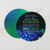 Gloeiende Hebreeuwse letters en muzikale notities Kaart (Voorkant / Achterkant)