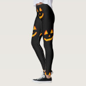 Gloeiende hefboom-o-latroop op zwarte halloween leggings (Links)