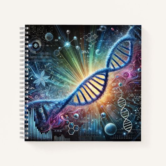 Gloeiende Helix, Chromosomen & Moleculaire Biologi Notitieboek (Voorkant)