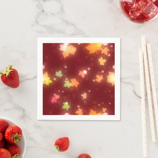 Gloeiende herfst kleurrijke esdoorn bladeren sinaa servet (Insitu)