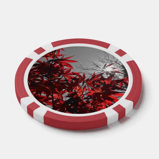 Gloeiende herfst poker chips (Enkel)