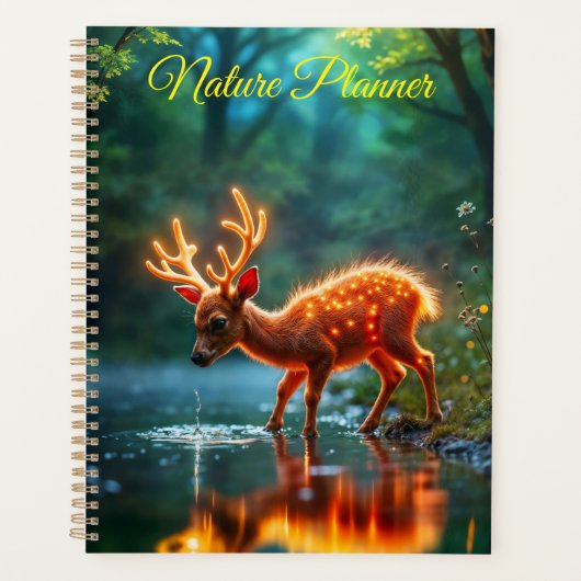 Gloeiende herten magische bos drink stroom planner (Voorkant)