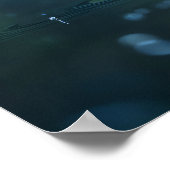 Gloeiende herten magische bos drink stroom poster (Hoek)