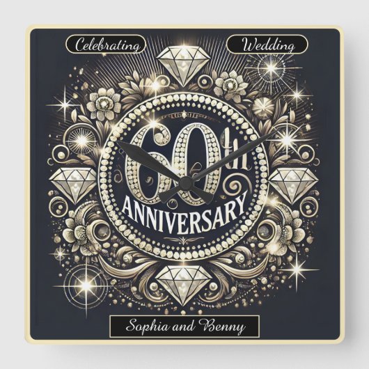 Gloeiende Huldiging: Ontwerp voor 60-jarig jubileu Vierkante Klok (Voorkant)