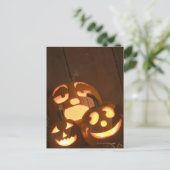 Gloeiende jack-o'-lantaarns 2 briefkaart (Staand voorkant)