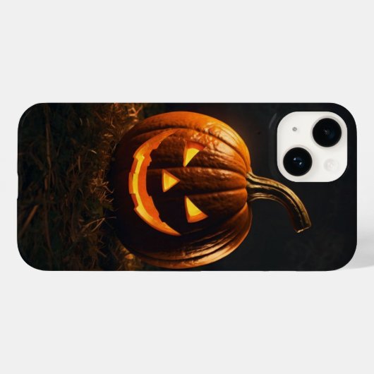 Gloeiende Jack-O’-Lantern Case-Mate iPhone Case (Achterkant (horizontaal))