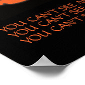 Gloeiende Jack O Lantern Halloween Spooky Design Poster (Hoek)