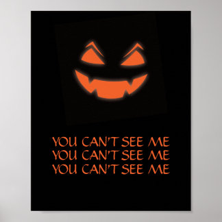 Gloeiende Jack O Lantern Halloween Spooky Design Poster