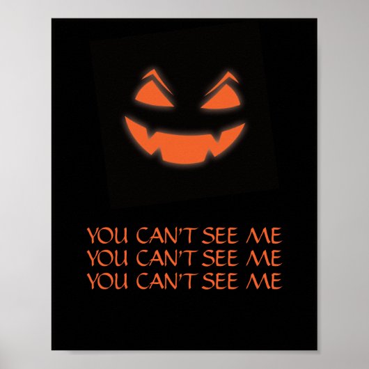 Gloeiende Jack O Lantern Halloween Spooky Design Poster (Voorkant)