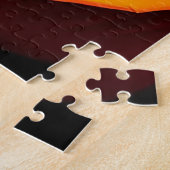 Gloeiende Jack-O'-Lantern Pompoen Legpuzzel (Zijkant)
