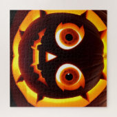 Gloeiende Jack-O'-Lantern Pompoen Legpuzzel (Horizontaal)