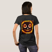 Gloeiende Jack-O'-Lantern Pompoen T-shirt (Achterkant volledig)