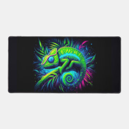 Gloeiende kameleon, opvallende neondieren bureaumat