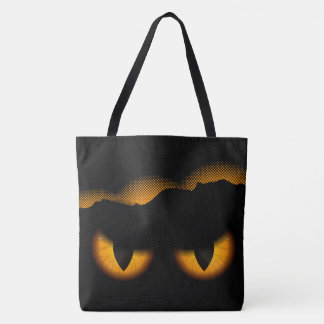 Gloeiende katten ogen tote bag
