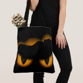 Gloeiende katten ogen tote bag (Dichtbij)