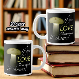 Gloeiende keramische zonnepaddenstoel Inspiratie Grote Koffiekop