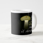 Gloeiende keramische zonnepaddenstoel Inspiratie Grote Koffiekop (Voorkant rechts)