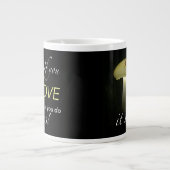 Gloeiende keramische zonnepaddenstoel Inspiratie Grote Koffiekop (Voorkant)