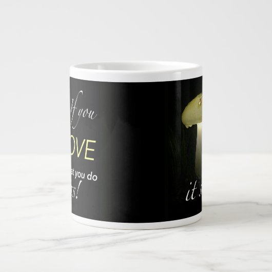 Gloeiende keramische zonnepaddenstoel Inspiratie Grote Koffiekop (Voorkant)