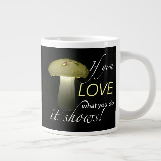 Gloeiende keramische zonnepaddenstoel Inspiratie Grote Koffiekop (Rechts)