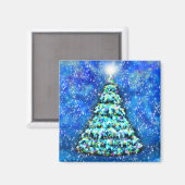 Gloeiende kerstboom magneet (Voorkant / Achterkant)