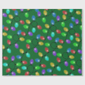 Gloeiende kerstgloeilampen cadeaupapier (Vlak)