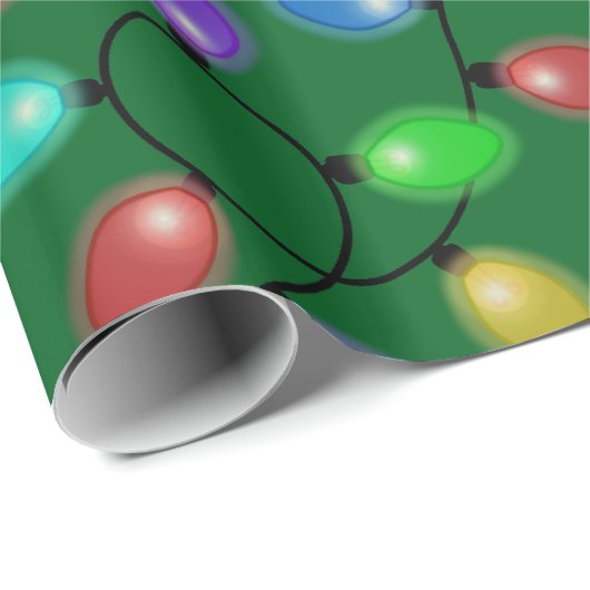 Gloeiende kerstgloeilampen cadeaupapier (Rol Hoek)