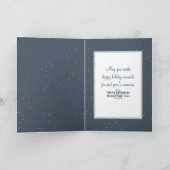 Gloeiende kerstkaars in sneeuw feestdagen kaart (Binnen)