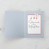 Gloeiende kerstkaars in sneeuw feestdagen kaart (Binnen)