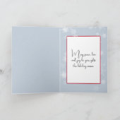 Gloeiende kerstkaars in sneeuw feestdagen kaart (Binnen)